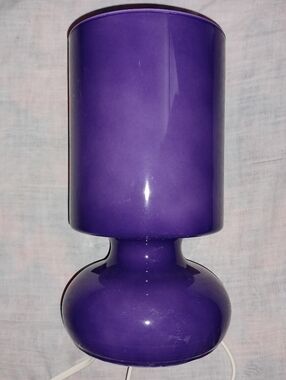 IKEA Lykta Purple Glass Lamp with Rounded Base